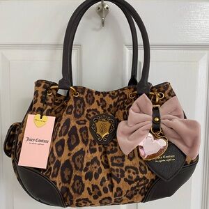 Juicy Couture leporad romance satchel bag purse